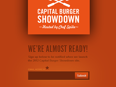 Capital Burger Showdown Signup launch signup web webdesign