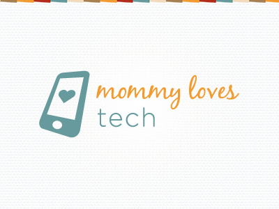 Mommy Loves Tech branding heart logo mommy technology