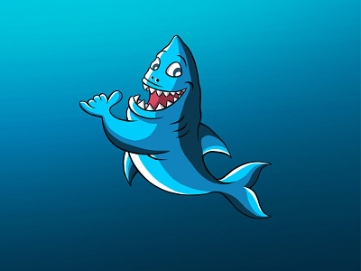 Sharka adobe adobe illustrator art background cartoon character design flat gradient illustration illustrator ocean photoshop sea shaka shark vector