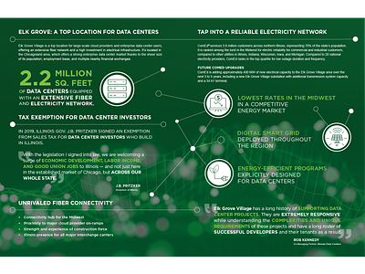 EGV Data Center Brochure design icons illustration print design