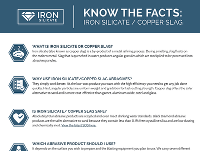 US Minerals: Know The Facts Sell Sheet branding design print