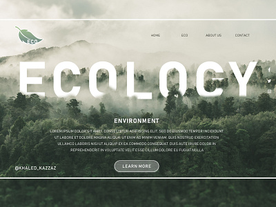 Ecology Landing Page art design ecology green landing page logo ui web design