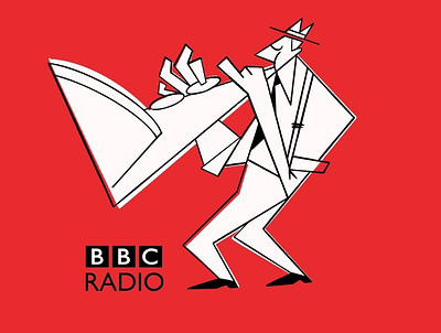 BBC JAZZ 50s bbc cartoon drawing editorial illustration illustration jazz music onga radio retro web illustration webillustration