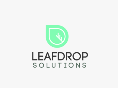 Leafdrop Solutions - Logo Design company branding leaf logo logo design logo design branding logo design concept logo designer logomark logomarks logotype logotype designer waterdrop