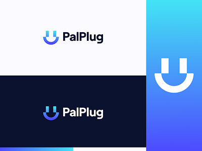 PalPlug - Logo Concept [99designs] branding clean design electric geometric happy logo logo design minimal modern playful plug simple simple design smile tech technology