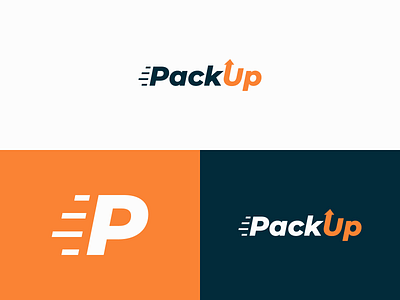 PackUp - Logo Design brand design brand identity branding clean clever creative design flat identity logistics logo logo design minimal minimalist modern simple simple design typography vector