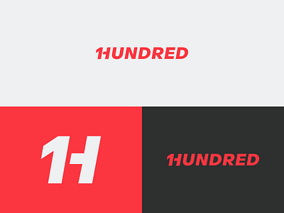 1HUNDRED - Logo Proposal brand design brand identity branding clean clever creative design flat identity logo logo design minimal minimalist modern powerful simple simple design sport strong typo