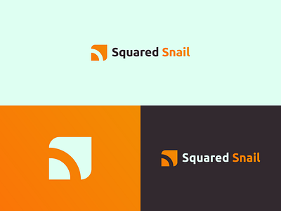 Squared Snail - Logo Design app brand design brand identity branding clean clever creative design flat icon identity logo logo design minimal minimalist modern simple simple design tech technology