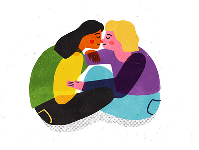 Celebrating Pride character illustration editorial illustration lesbian lgbt lifestyle illustration pride month