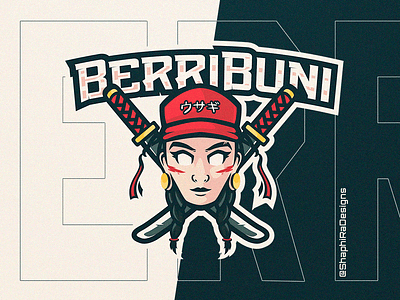 BERRIBUNI Mascot Logo branding design illustration japan logo logo logo design mascot mascot logo mascot logo design shaphira shaphiradesigns type typography vector