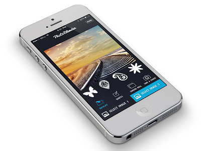 Photoblender App UI flat interface iphone ui ui design ux