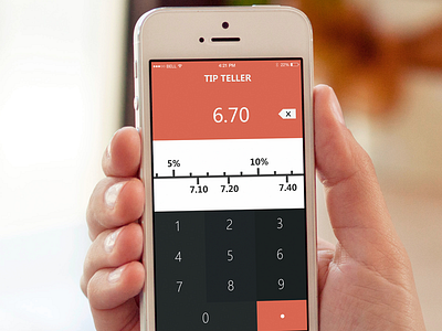 Tip Teller app app design calculator ios 8 iphone iphone 6 ui ux