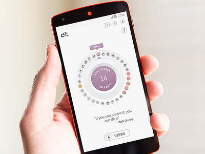 Dotdot -Period Tracker android android ui flat period prototype tracker ui ui design uiux ux