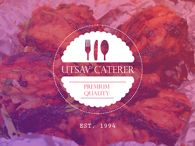 Utsav Caterer branding caterer catering food identity logo retro vintage