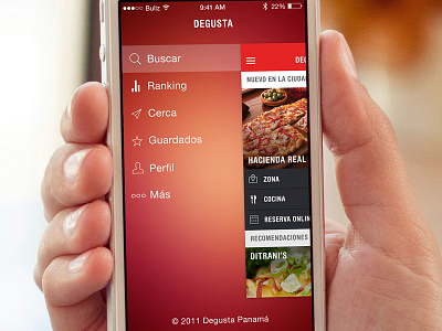 Degusta - menu flat flat ui food app ios8 recipe app restaurant ui ui design ux