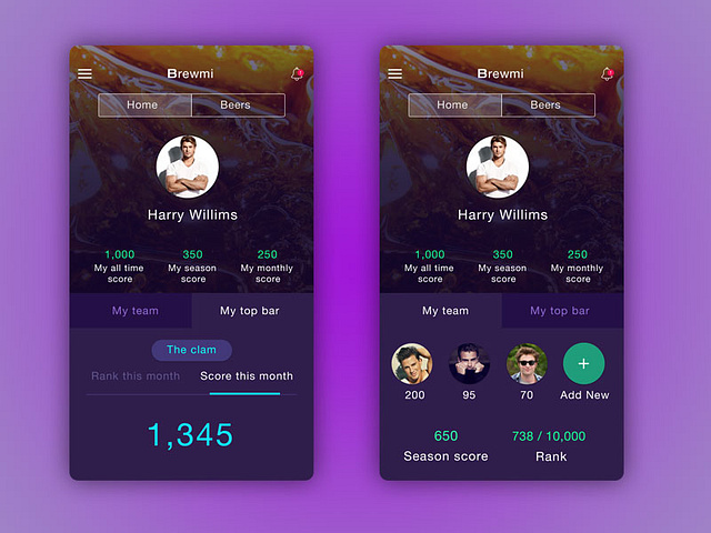 My Profile by Quleep Design on Dribbble