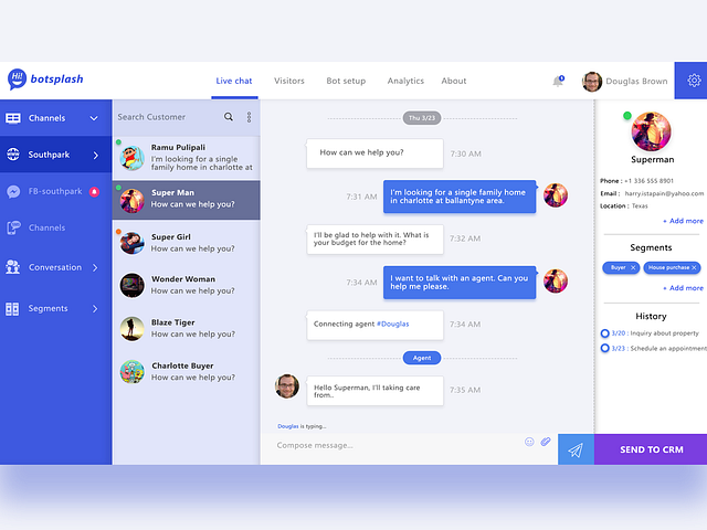 Chatbot Agent Screen by Quleep Design on Dribbble