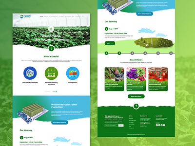 Landing page design for agriculture farms