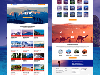 Travel website landing page design tourism tourisminindia travel travel website ui design uiux web webdesign
