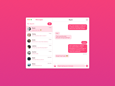 Daily UI #13: Direct Messaging