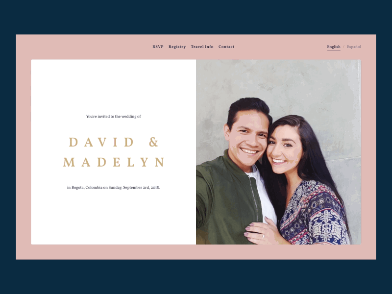 Wedding Landing Page Animation