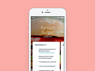 DailyUI #40: Recipe