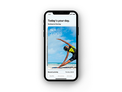 DailyUI: #62: Workout of the Day daily ui dailyui iphone x workout