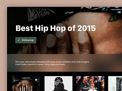 DailyUI #63: Best Of 2015 2015 best daily ui dailyui drake fetty wap hip hop music rap