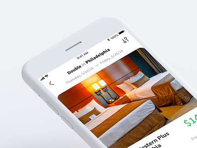DailyUI #67: Hotel Booking booking daily ui dailyui hotel iphone mobile rounded white