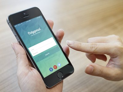 iOS login screen ios login login screen polygonal sign signin ui ux