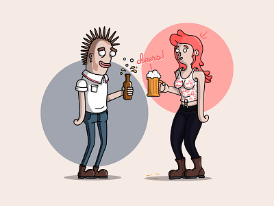 Cheers, Love & Design ! animation design flat illustration minimal vector