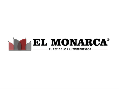 EL MONARCA autorepuestos brand branding clean design flat identity illustration illustrator logo logotype minimal type typography vector web
