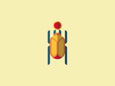 Scarab egypt icon illustration nelson silva scarab vector