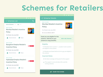 Schemes for Retailers