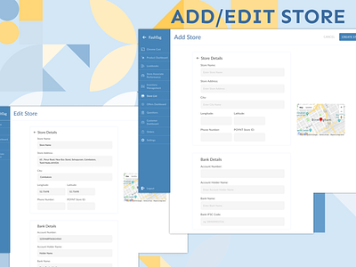 Add or Edit Store Page activity business dashboard design figma retail store ui web webdesign