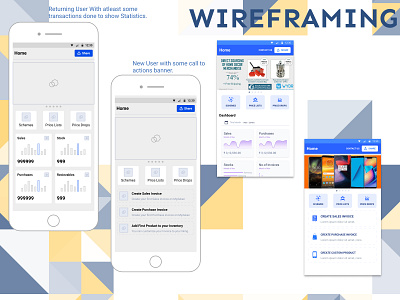 Wireframes for Home page of Mydukan app design figma retail ui wireframe