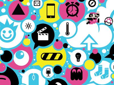 Things to come... bubbles circles cmyk icons symbols