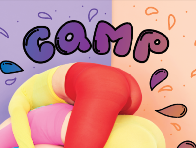 Camp Cucomonga bubble letters drops feminism festival flag illustration weird