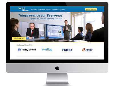 Vu Telepresence flat photography responsive website