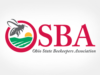 OSBA Version 2 association beekeepers farm honeybee logo ohio red state