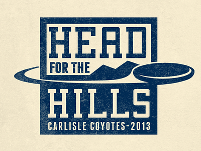 Head For the Hills disc golf hills logo serif slab square