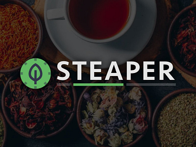 Steaper - A tea timer website leaf logo tea timer