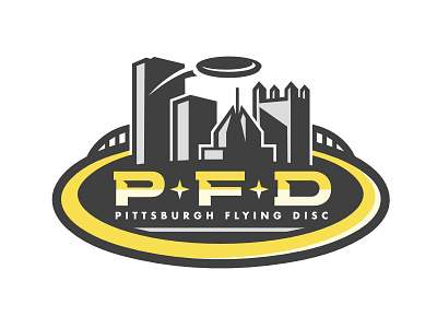 Pittsburgh Flying Disc Logo bridge city disc golf logo pittsburgh