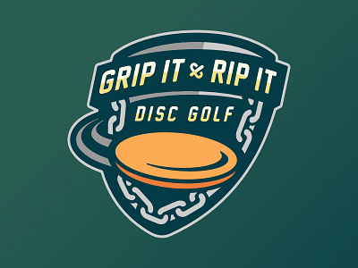 Grip it & Rip It Disc Golf chains disc golf logo shield