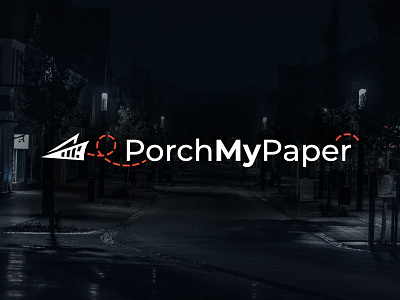 Porch My paper flying logo newspaper paper airplane