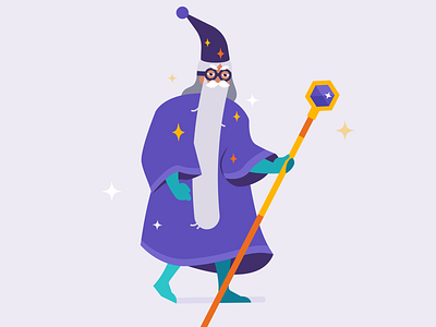 The wizard 2 angry branding character character design design flat illustration minimal uchidoma vector wizard
