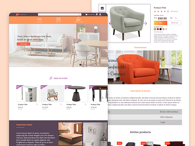 Maynooth - Furniture Store Website adobe xd concept design furniture website