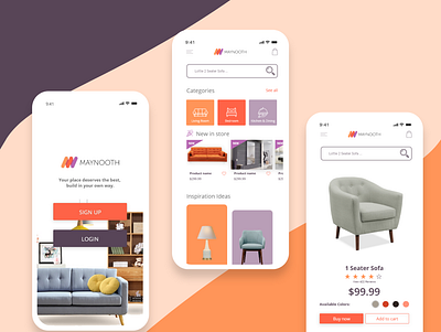 Maynooth - Furniture Store Mobile App concept furniture mobile app ui