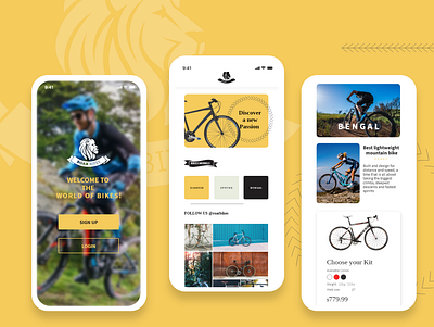 Roar Bikes - Mobile App bike ride bikes concept mobile app