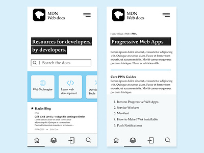 MDN Docs - Mobile App Design